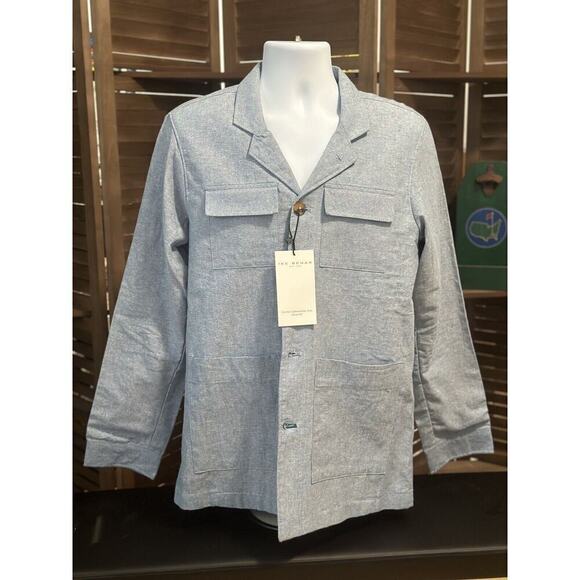 Ike Behar Long Sleeve Men’s Button Up Blue Medium NWT MSRP $125 - Picture 1 of 4